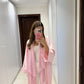 Pink Satin Abaya