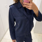 Midnight Rum Biker-Style Suede Jacket