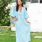 Turquoise Linen Tunic Dress
