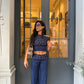 Monaco Navy Dot Set