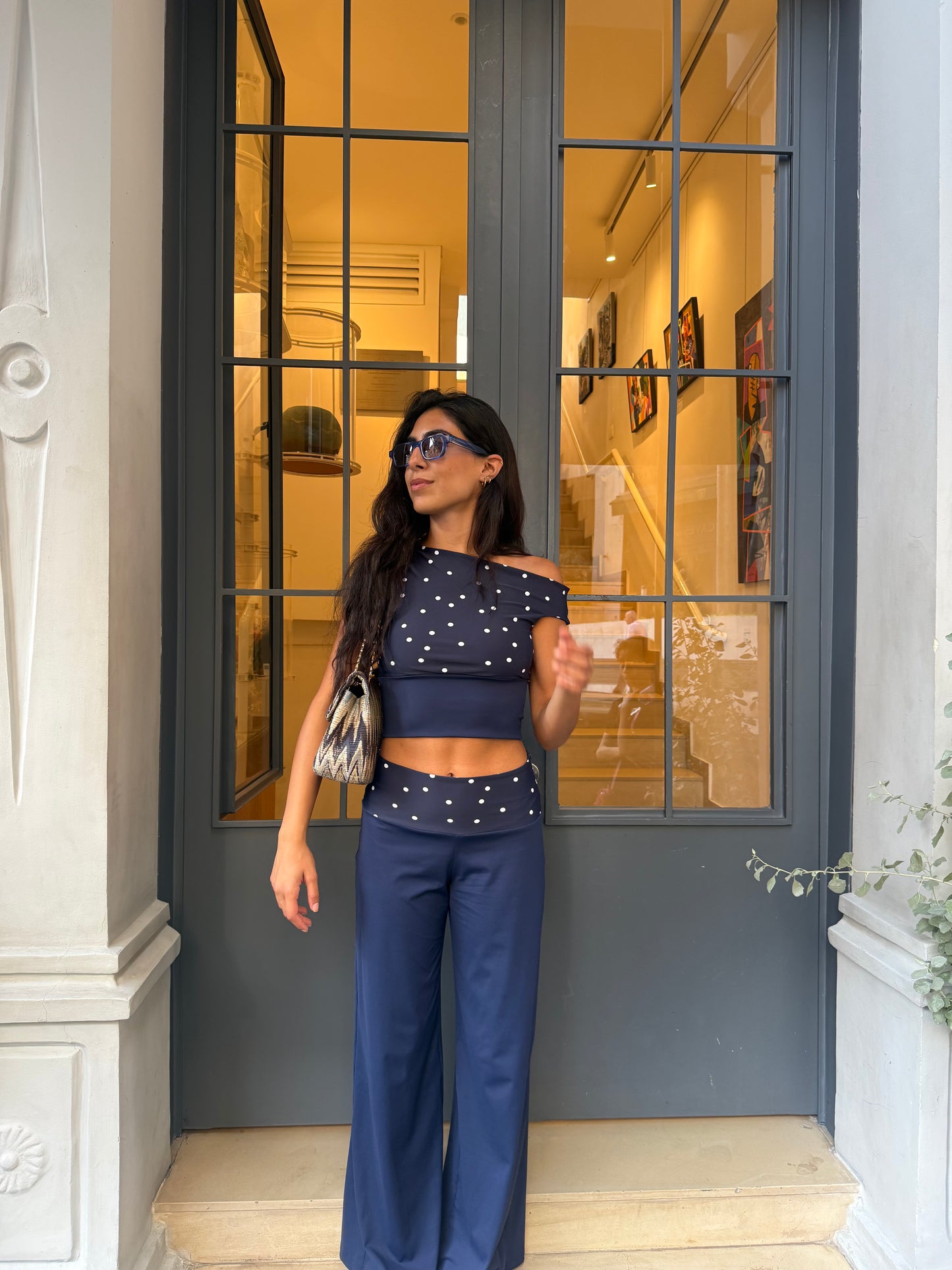 Monaco Navy Dot Set
