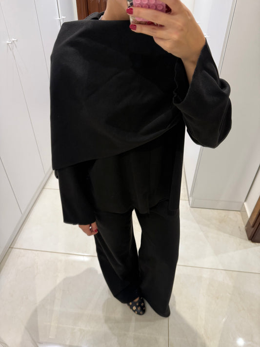 Camille Scarf Jacket - Noir