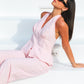 Pink Linen Halter Top
