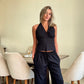 Signature Black Linen Pants