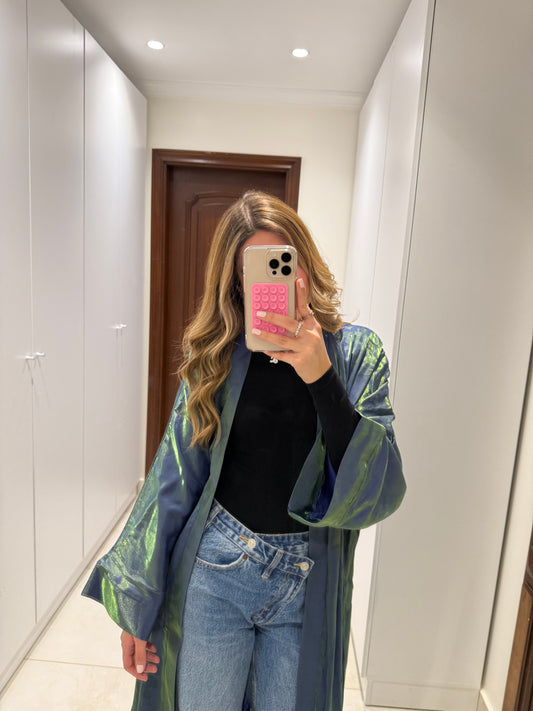 Green Reflective Abaya