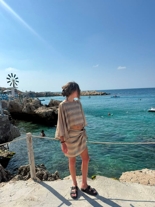 Olive Coast Mini Wrap Skirt