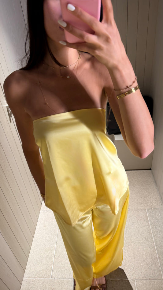 Limoncello Strapless Satin Set