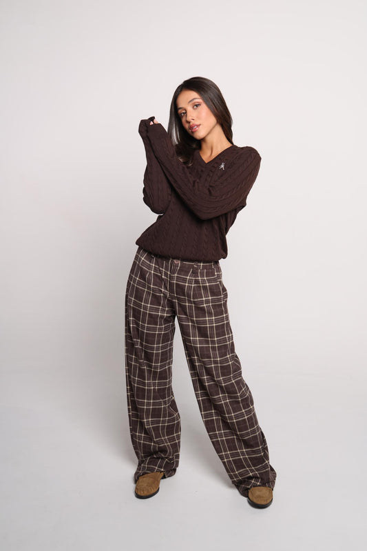 The Heritage Plaid Trousers - Coffee