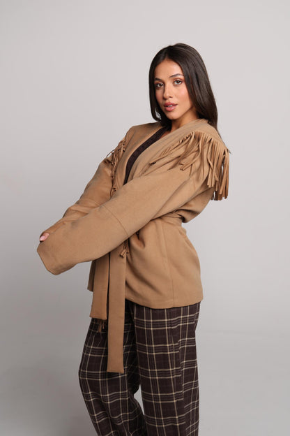 Maple Fringe Cashmere Jacket