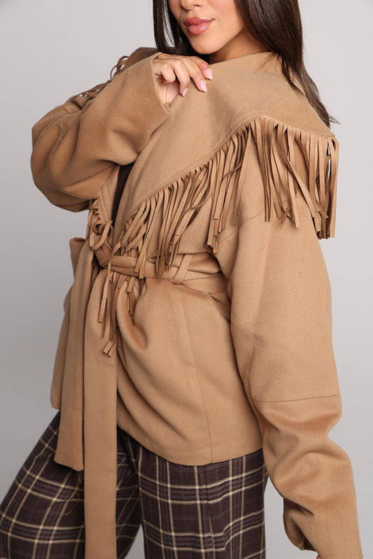 Maple Fringe Cashmere Jacket