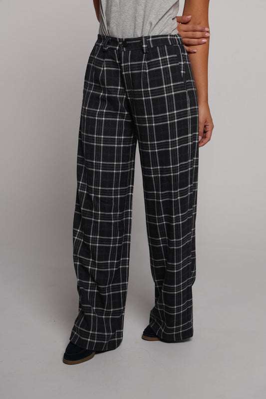 The Heritage Plaid Trousers - Charcoal
