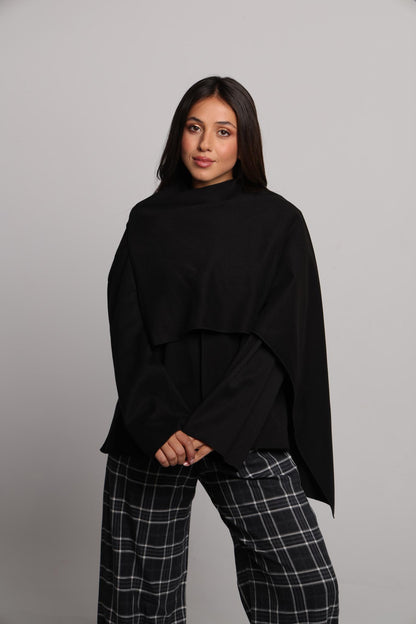 Camille Scarf Jacket - Noir
