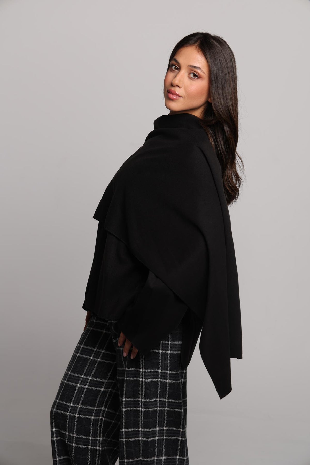 Camille Scarf Jacket - Noir
