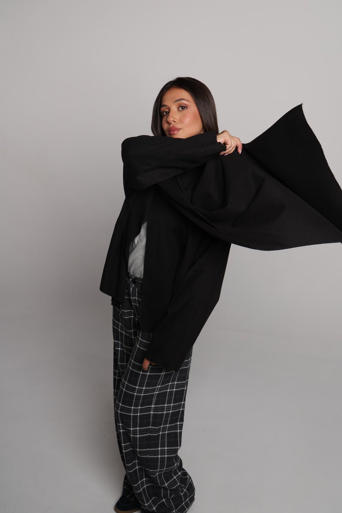 Camille Scarf Jacket - Noir