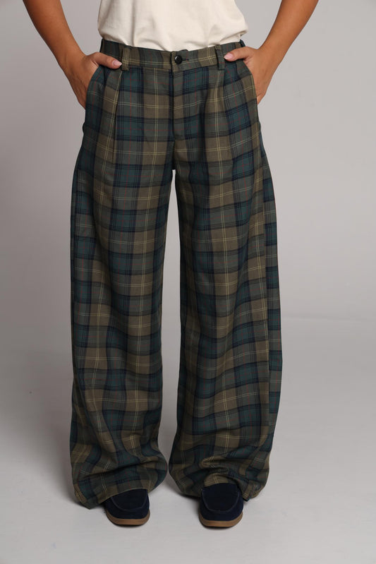 The Heritage Plaid Trousers - Olive