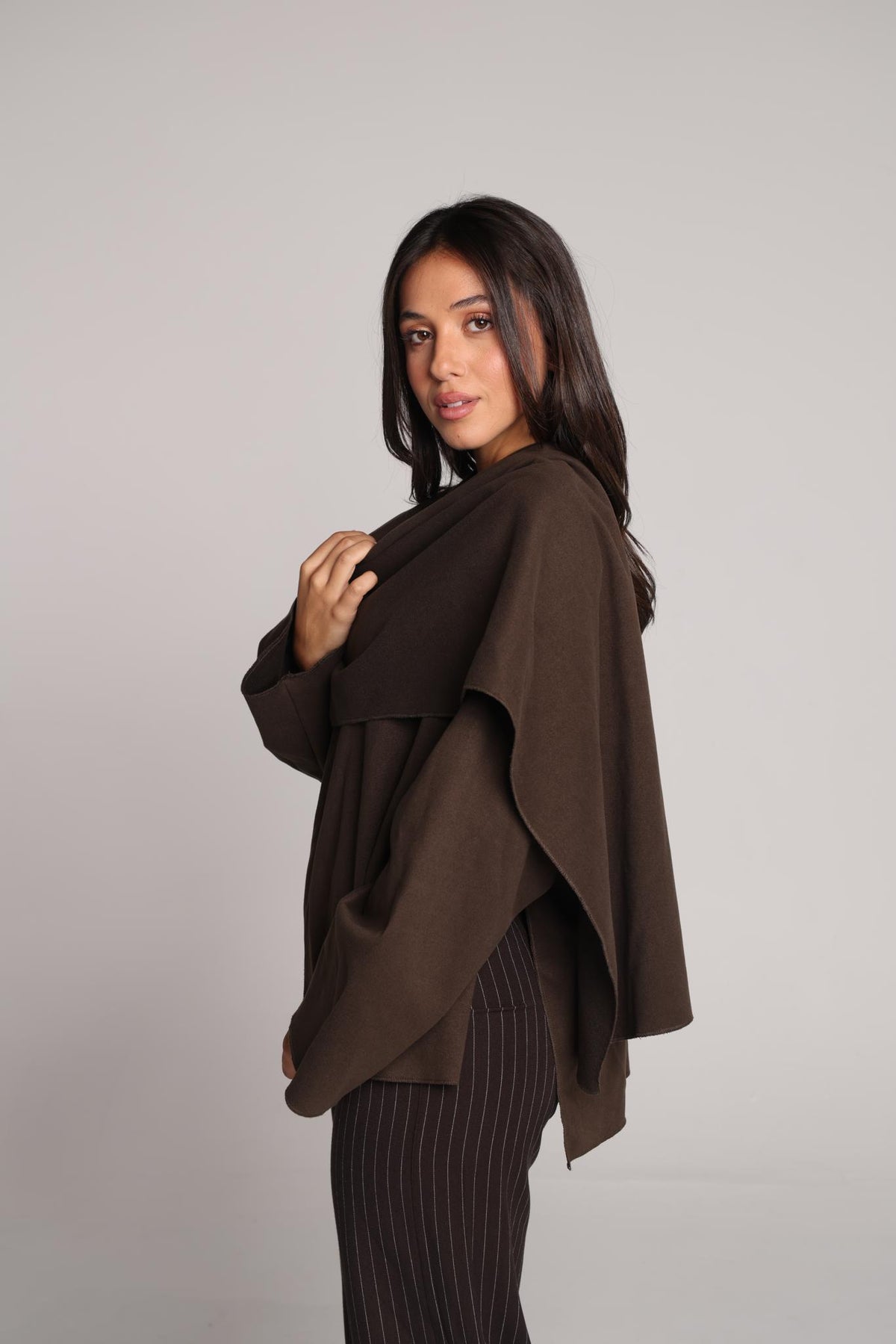 Camille Scarf Jacket - Espresso
