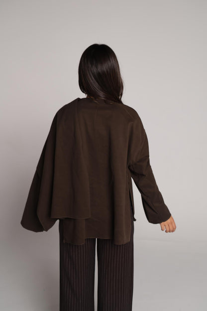 Camille Scarf Jacket - Espresso