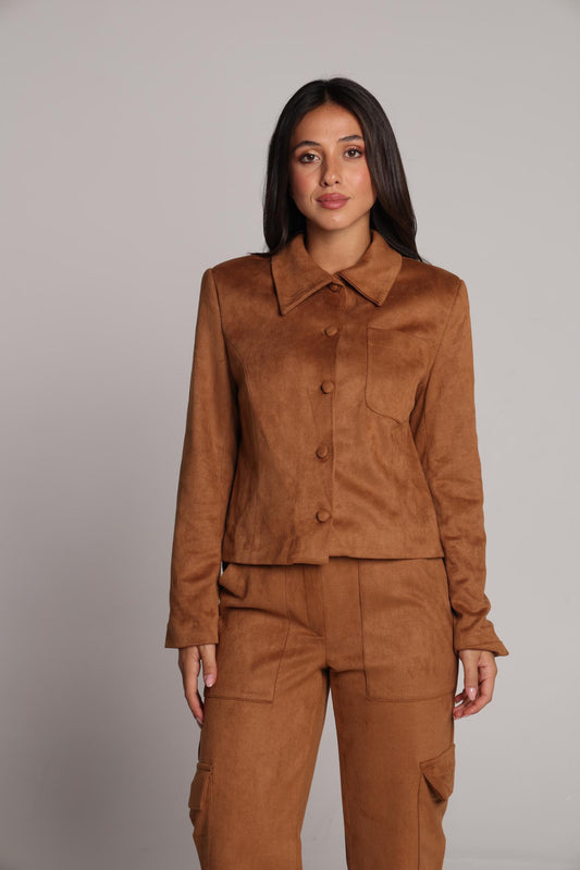 Cognac Suede Jacket