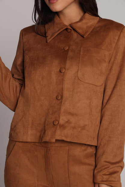 Cognac Suede Jacket