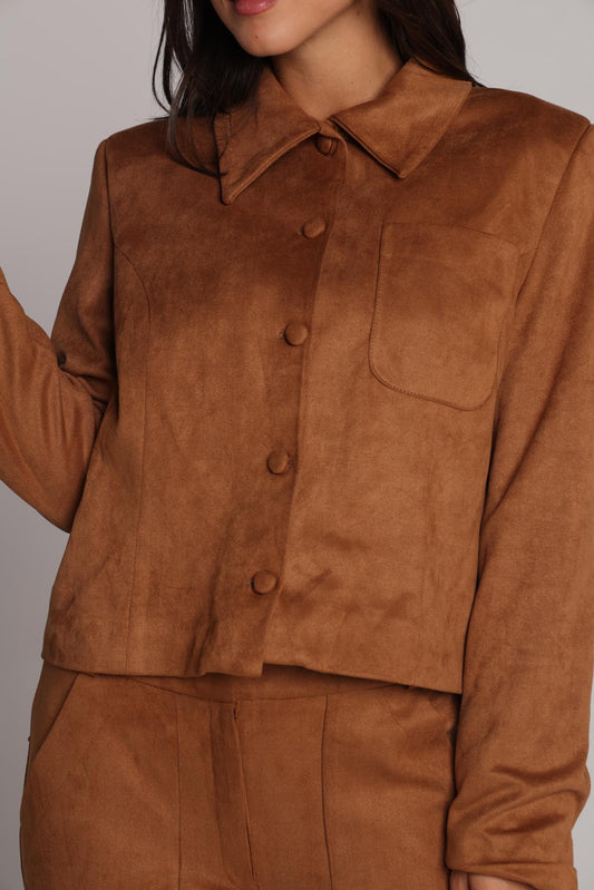 Cognac Suede Jacket