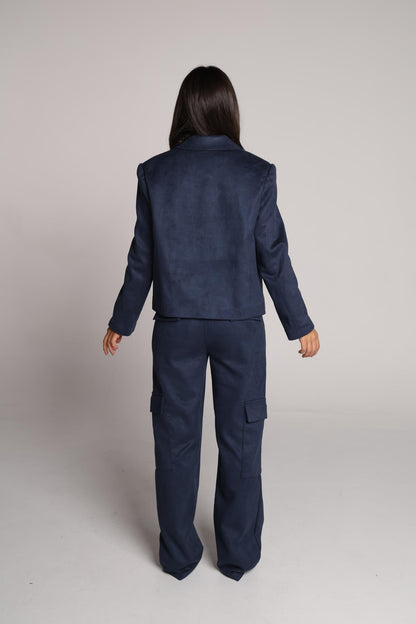 Navy Rum Suede Jacket