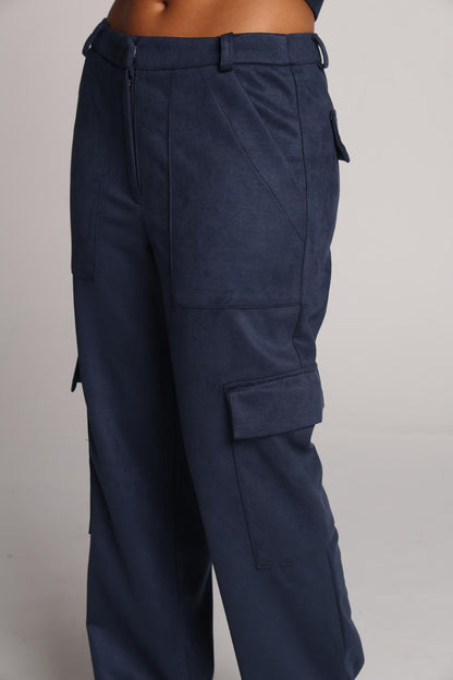 Navy Rum Cargo Trousers