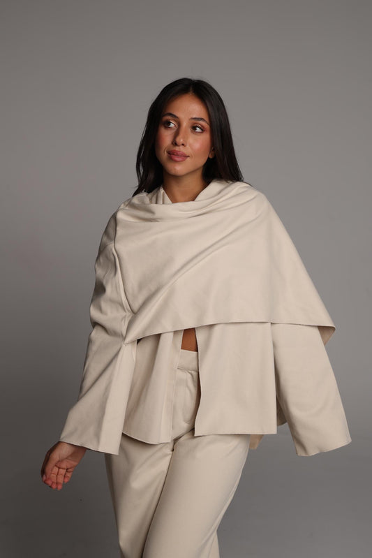 Camille Scarf Jacket - Vanille