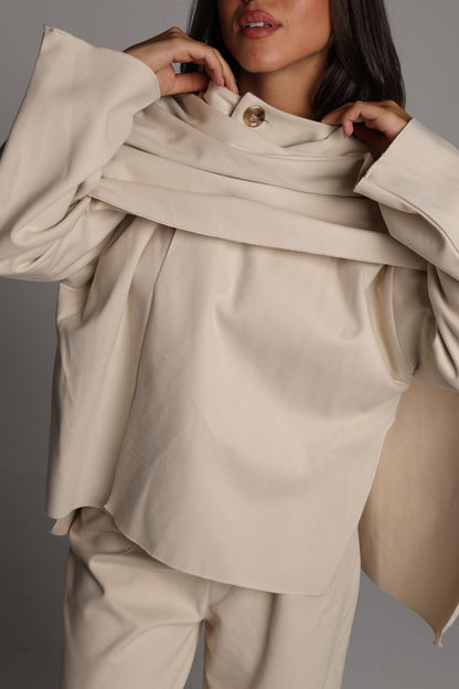 Camille Scarf Jacket - Vanille