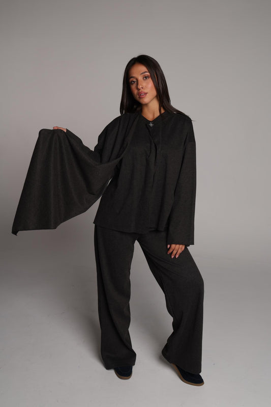 Camille Scarf Jacket - Anthracite