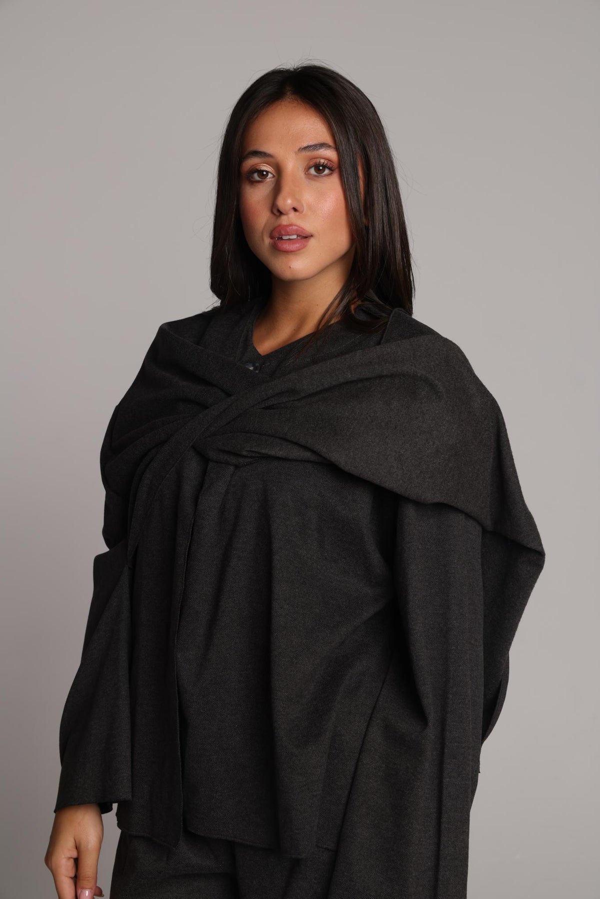 Camille Scarf Jacket - Anthracite