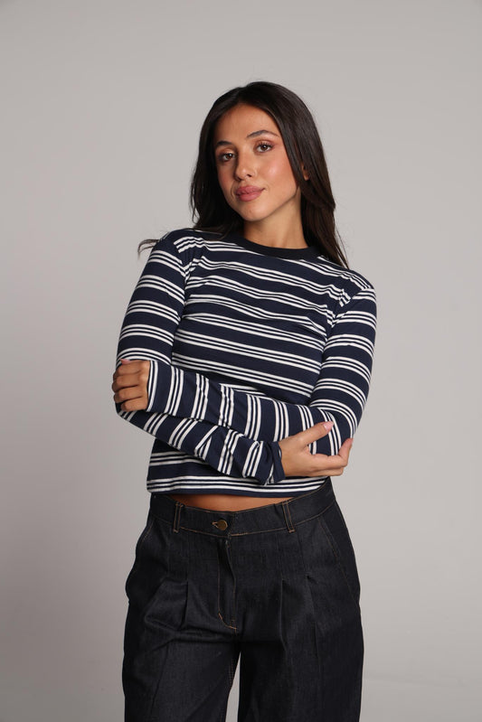 Sailor Striped Long Sleeve Tee