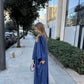 Navy Velvet Abaya