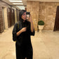 Black Satin Abaya