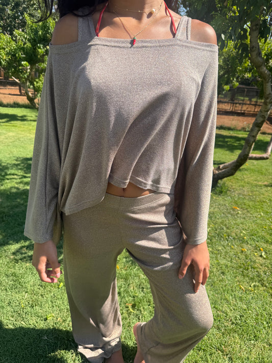 Bronzed Dune Poncho Top