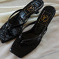 Bare Croc Black Heel