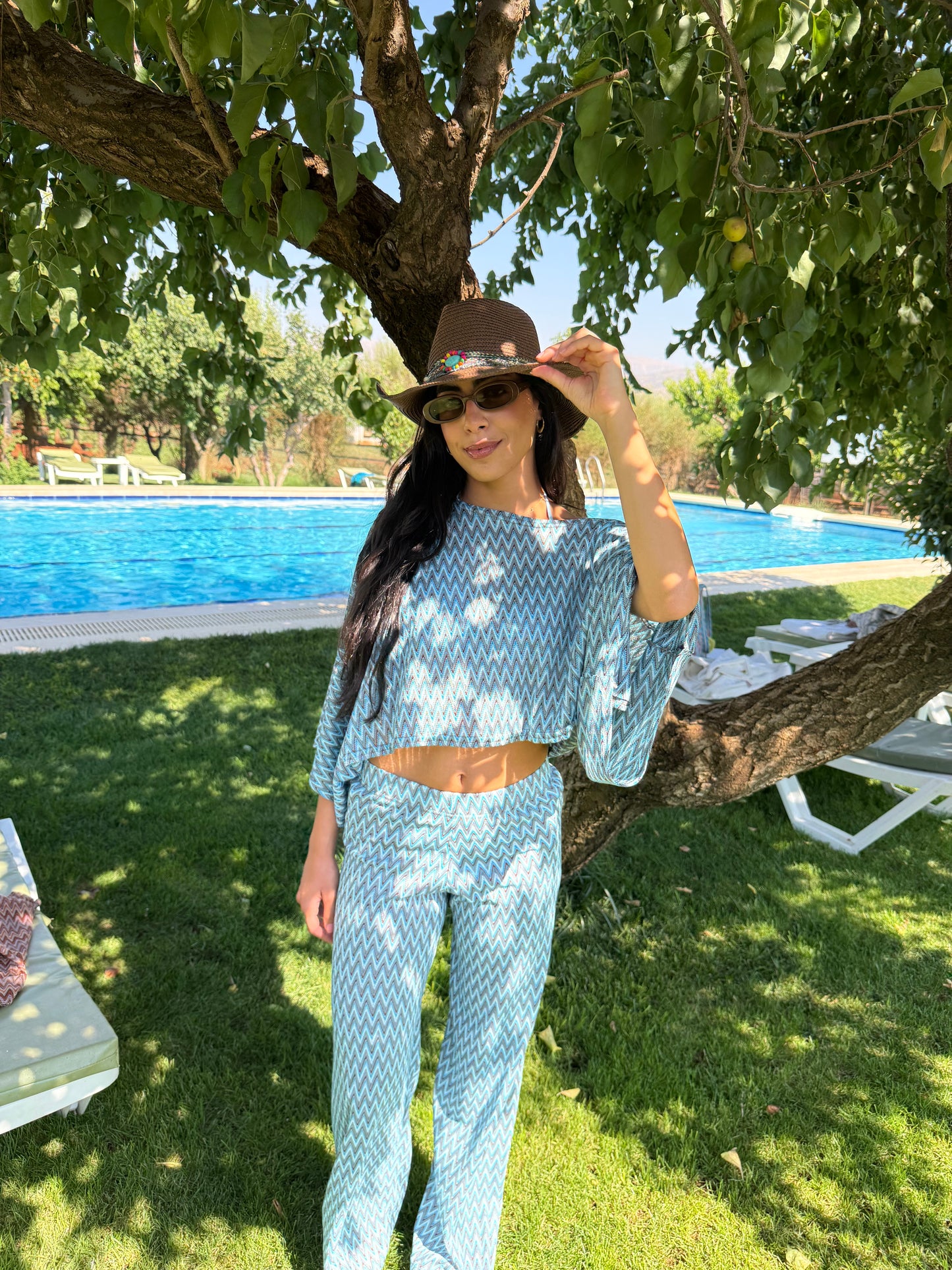 Aegean Sea Poncho Top