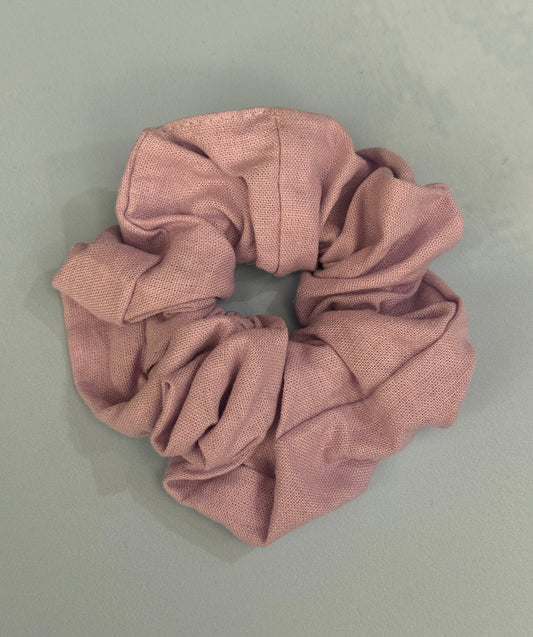 Purple Linen Scrunchie