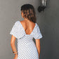 White Polka Dress