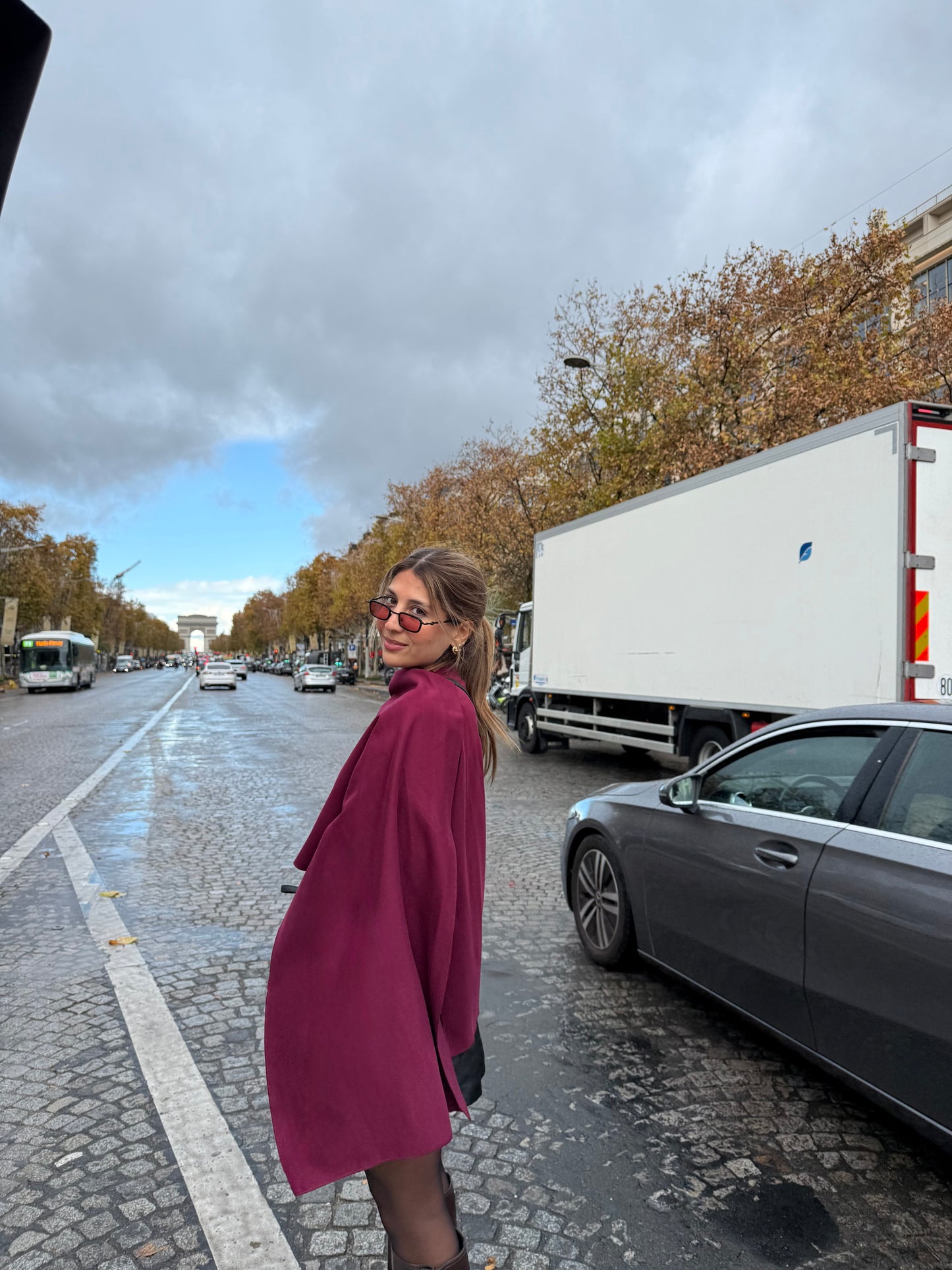 Camille Scarf Jacket - Bordeaux