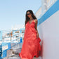 Bali Open-Back Dress in Peach