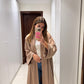 Beige Satin Abaya