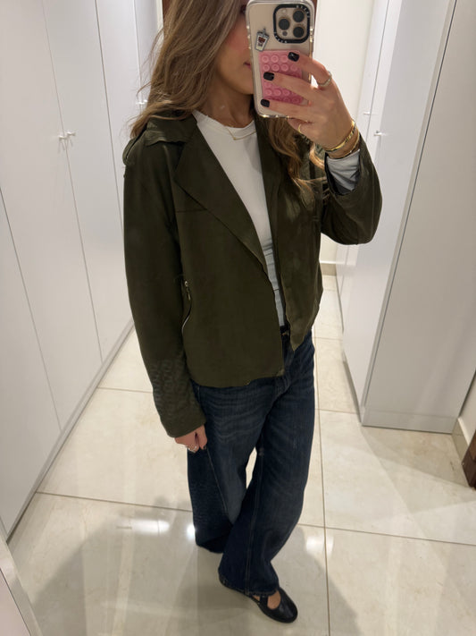 Dirty Martini Biker-Style Suede Jacket