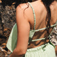 Signature Green Backless Linen Top