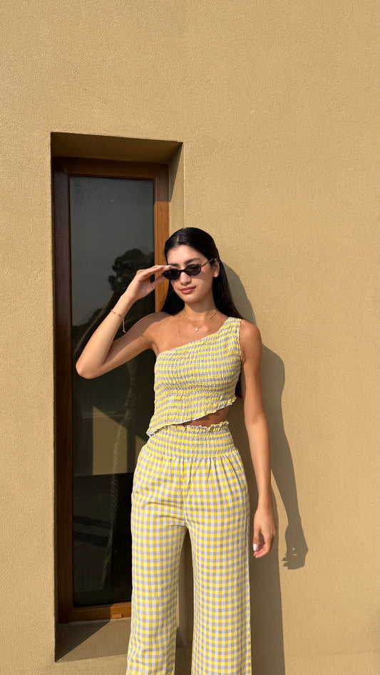 Lavender Lemonade Gingham Set