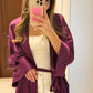 Purple Satin Abaya