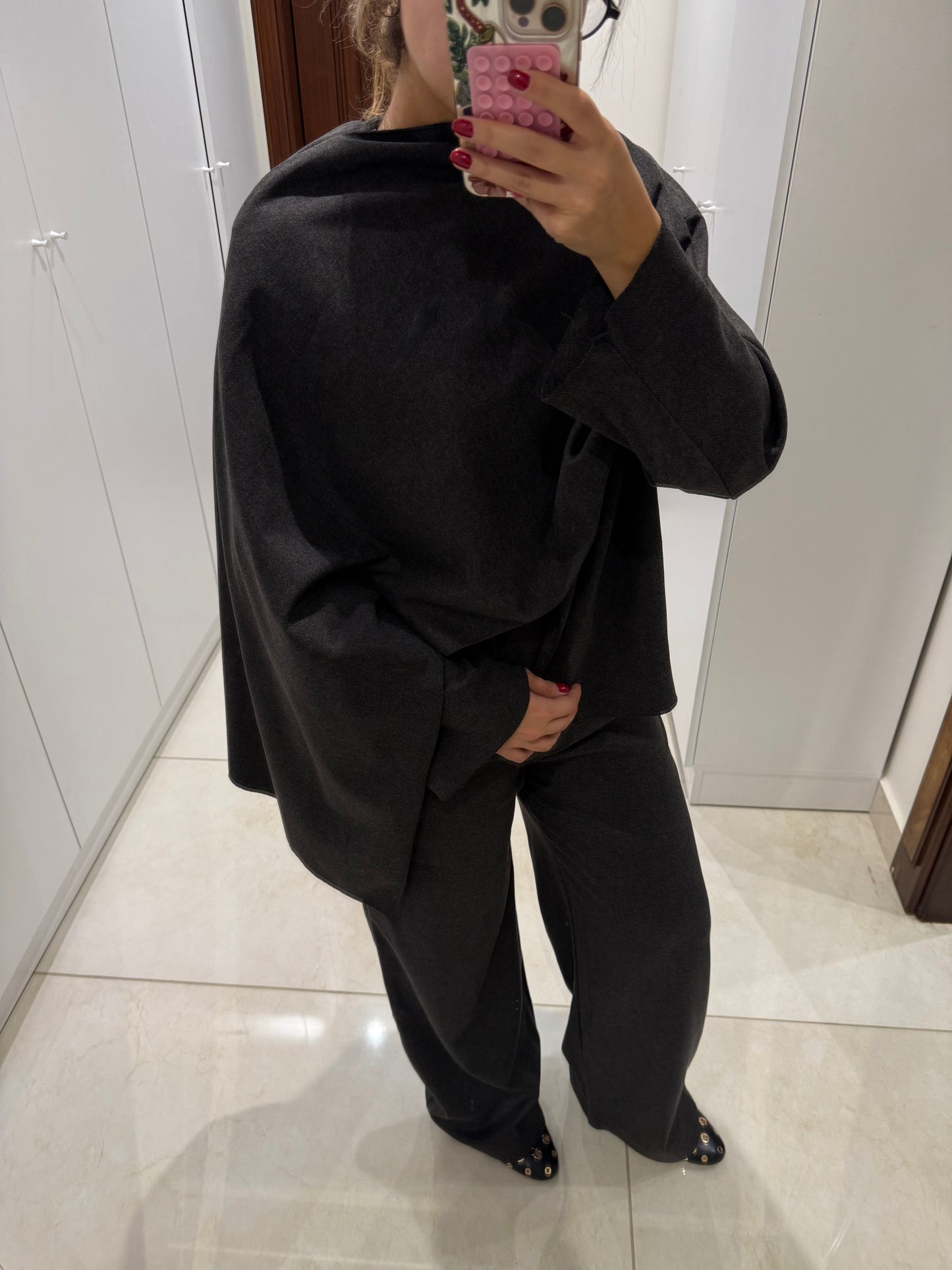 Camille Scarf Jacket - Anthracite