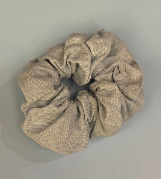 Sky Blue Linen Scrunchie