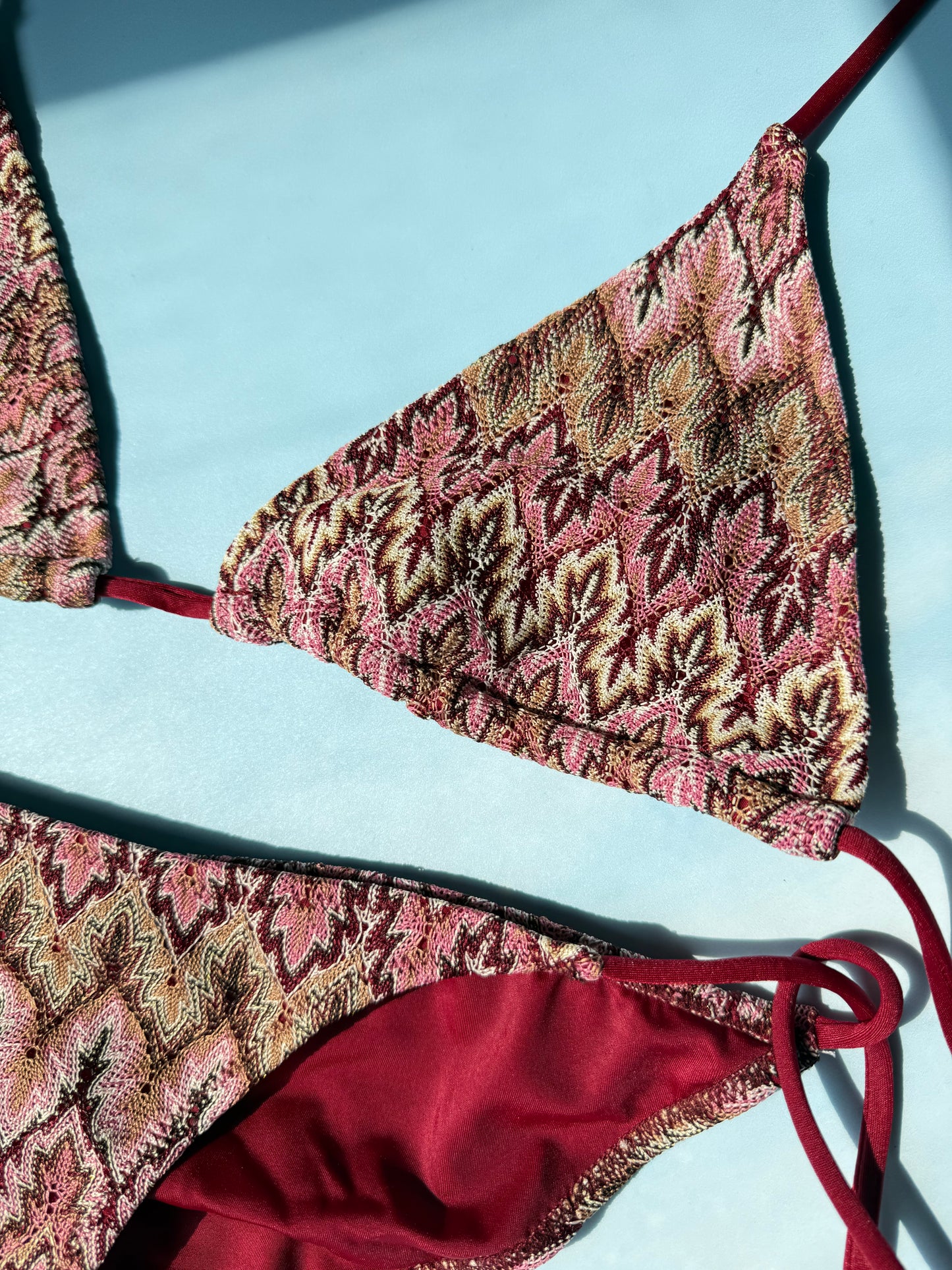 Hibiscus Berry Bikini Top