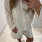 Signature White Linen Shorts
