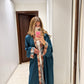 Blue Satin Abaya
